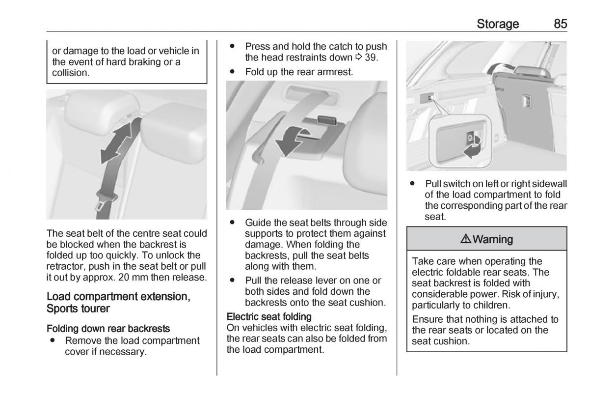 Opel Astra K V 5 owners manual / page 87