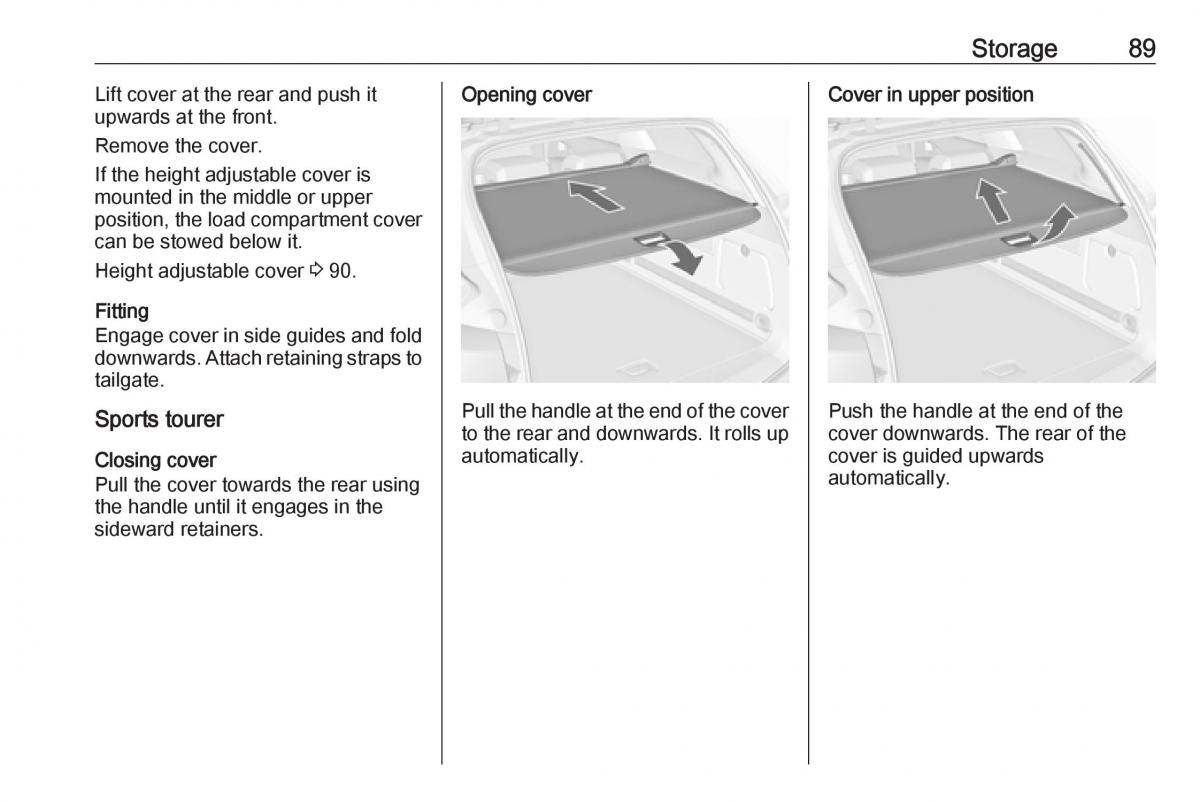 Opel Astra K V 5 owners manual / page 91