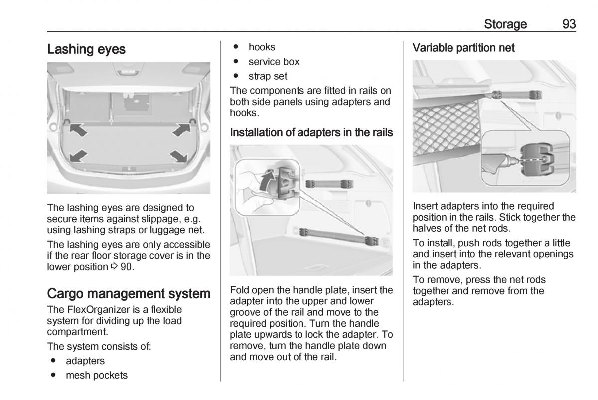 Opel Astra K V 5 owners manual / page 95