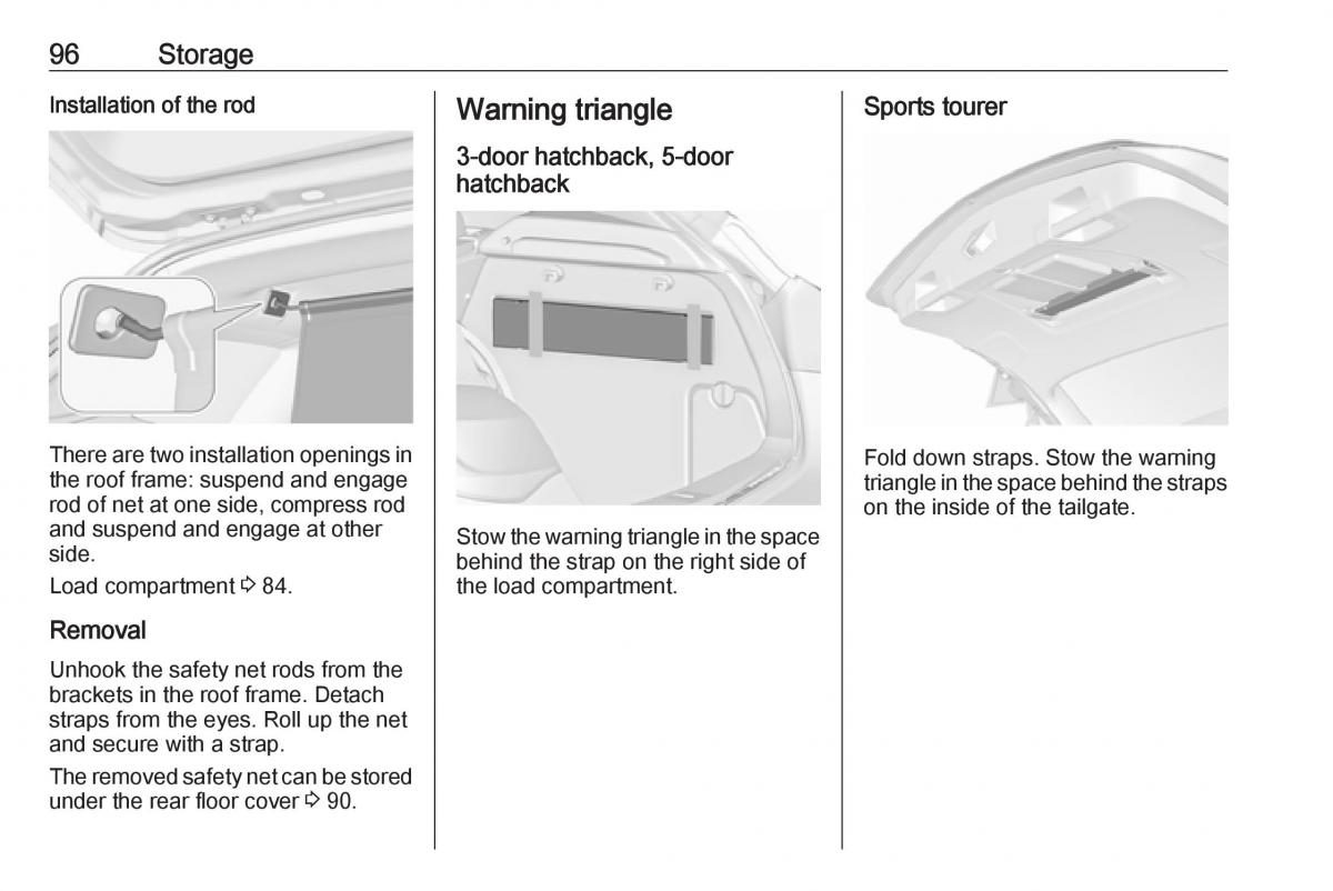 Opel Astra K V 5 owners manual / page 98