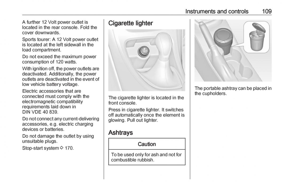 Opel Astra K V 5 owners manual / page 111