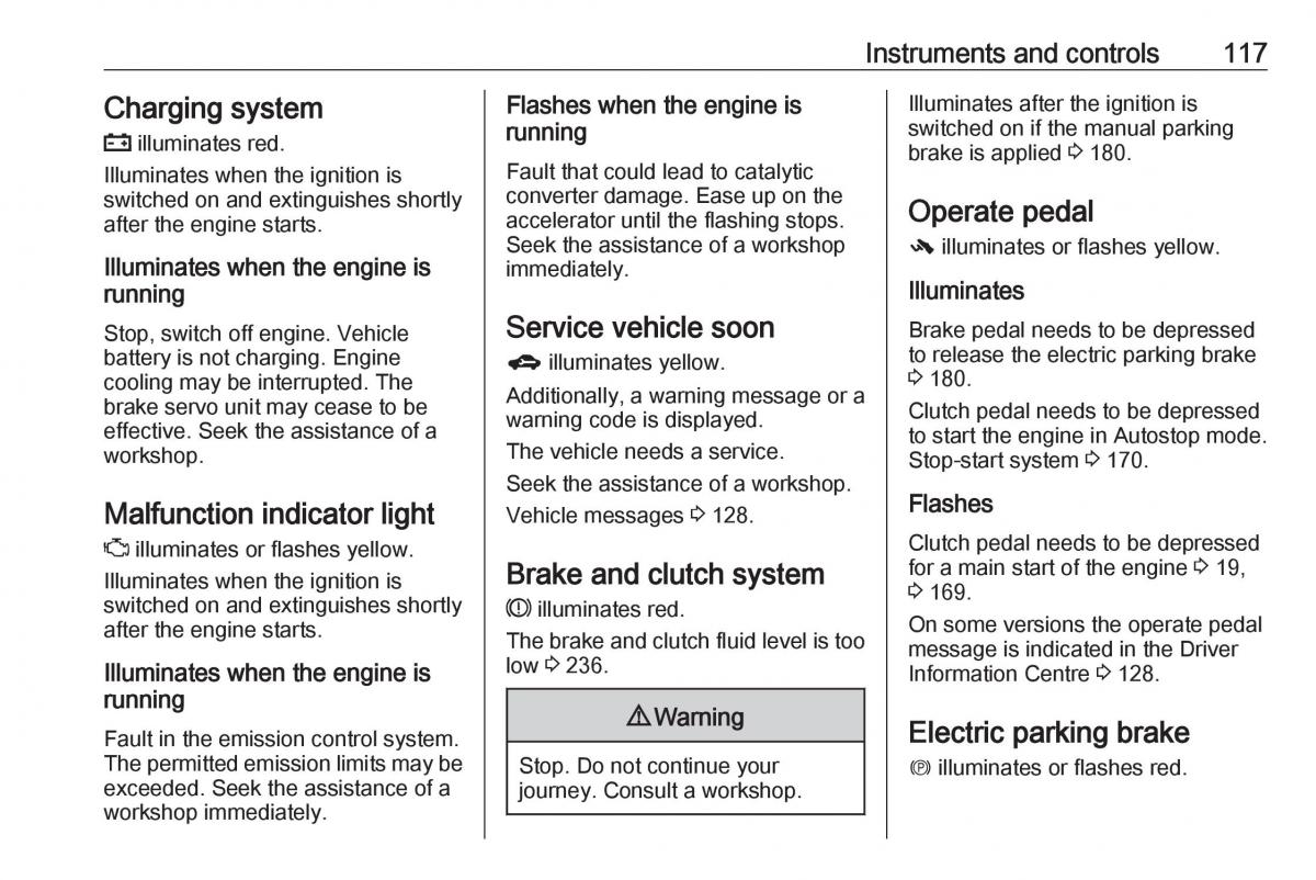 Opel Astra K V 5 owners manual / page 119