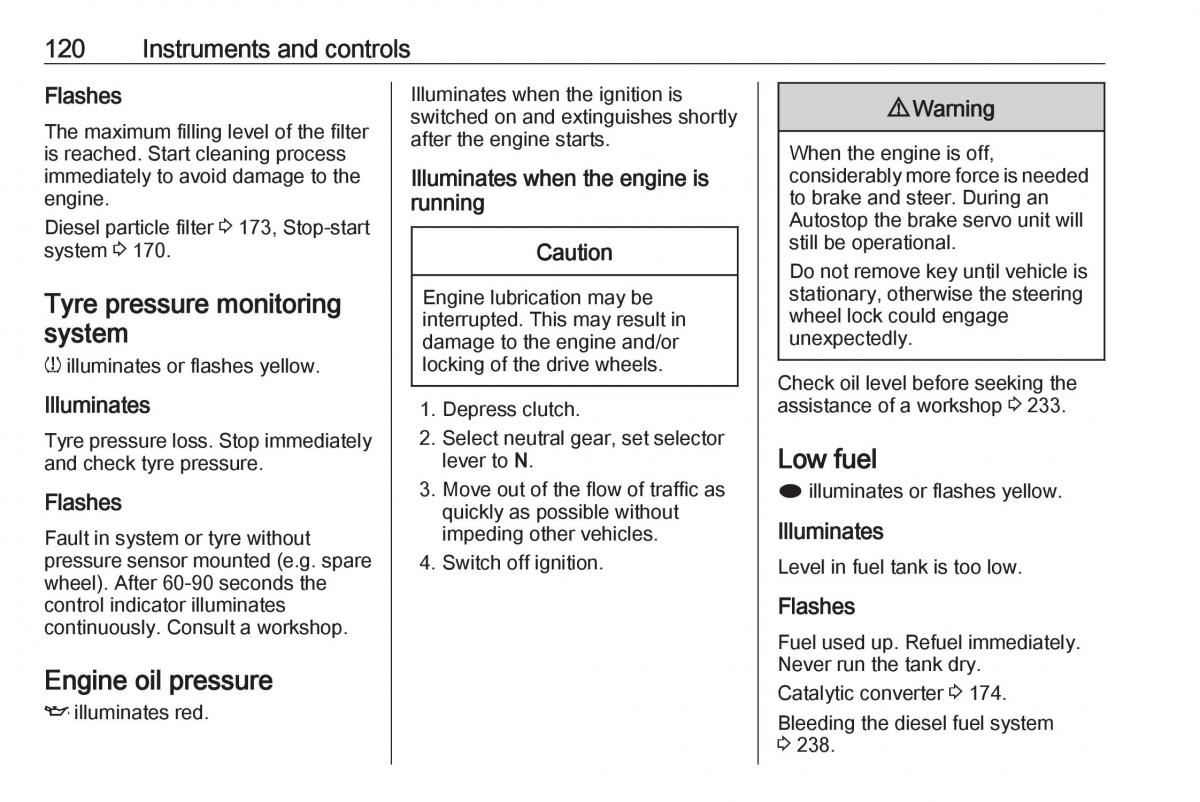 Opel Astra K V 5 owners manual / page 122