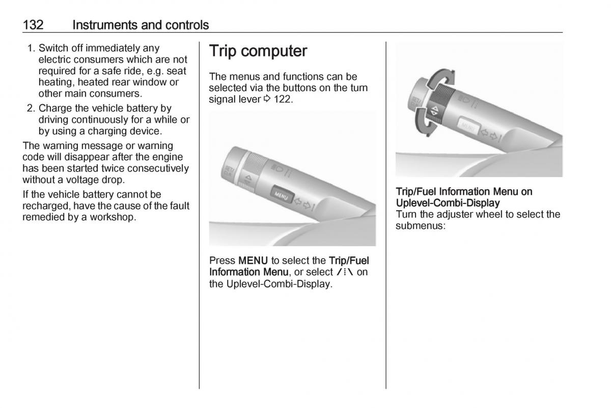 Opel Astra K V 5 owners manual / page 134