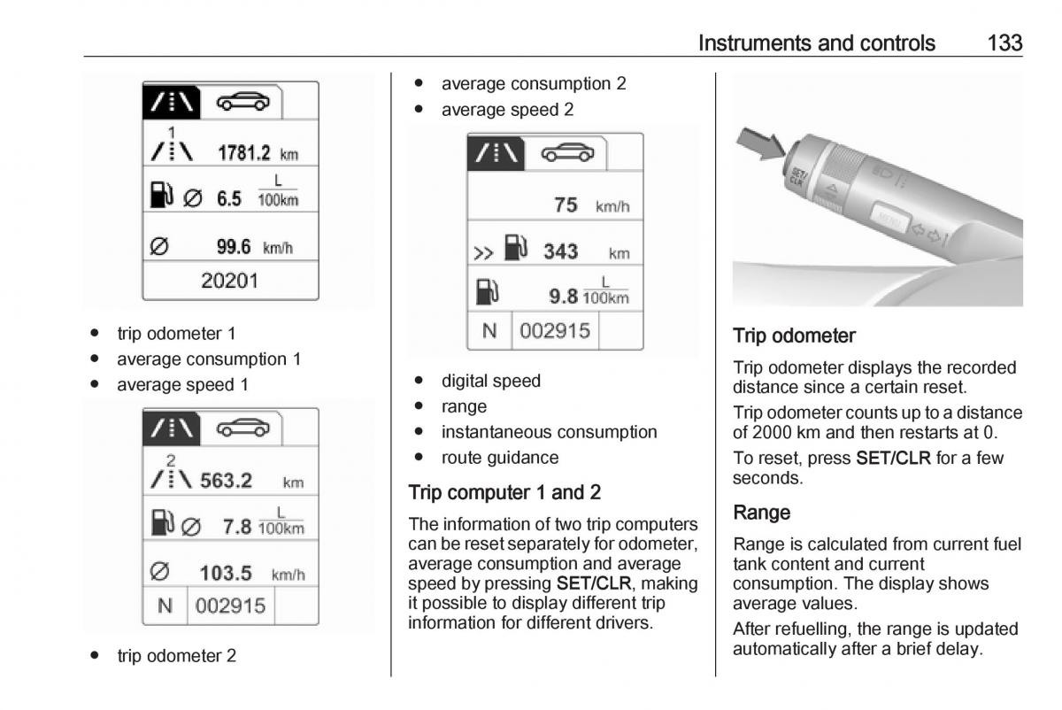 Opel Astra K V 5 owners manual / page 135