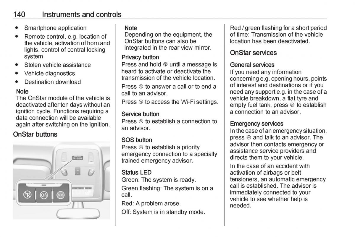 Opel Astra K V 5 owners manual / page 142