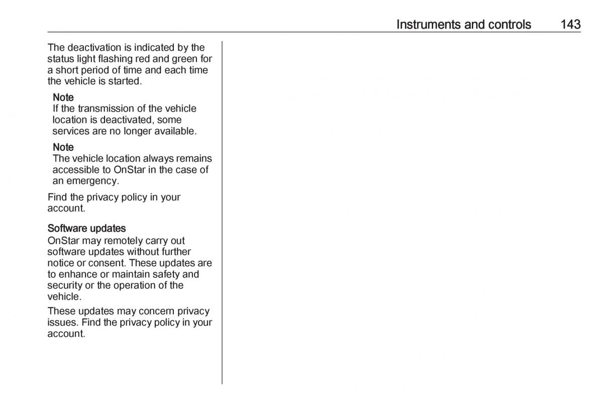 Opel Astra K V 5 owners manual / page 145