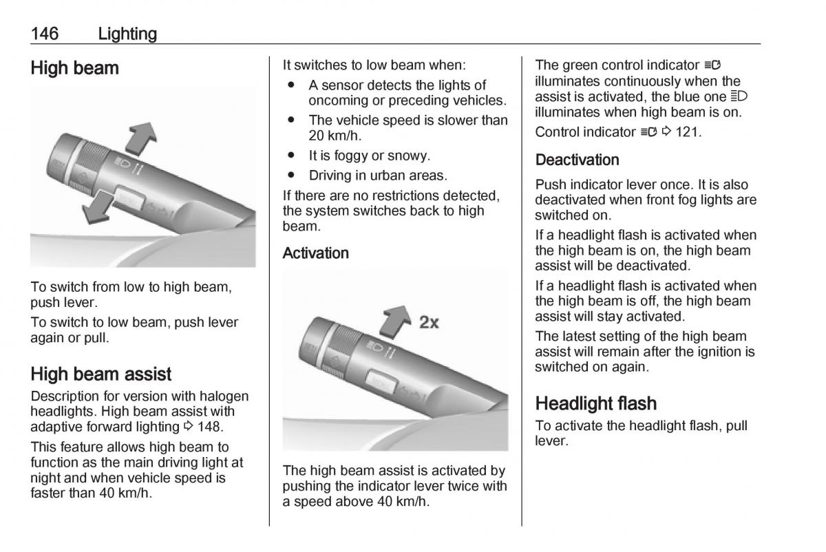 Opel Astra K V 5 owners manual / page 148