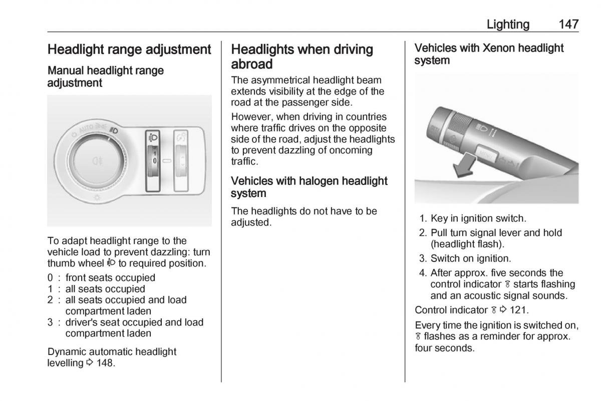 Opel Astra K V 5 owners manual / page 149