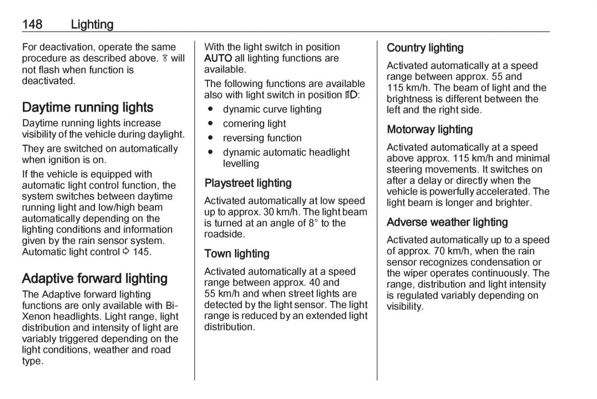 Opel Astra K V 5 owners manual / page 150