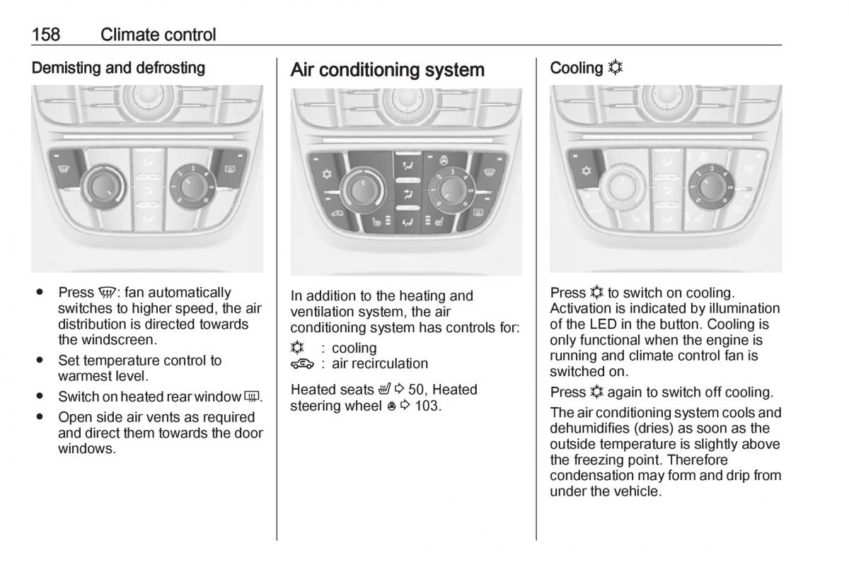 Opel Astra K V 5 owners manual / page 160