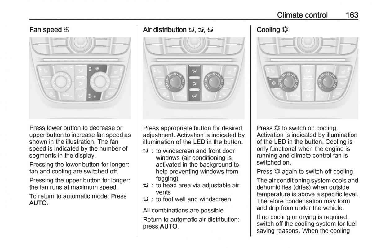 Opel Astra K V 5 owners manual / page 165