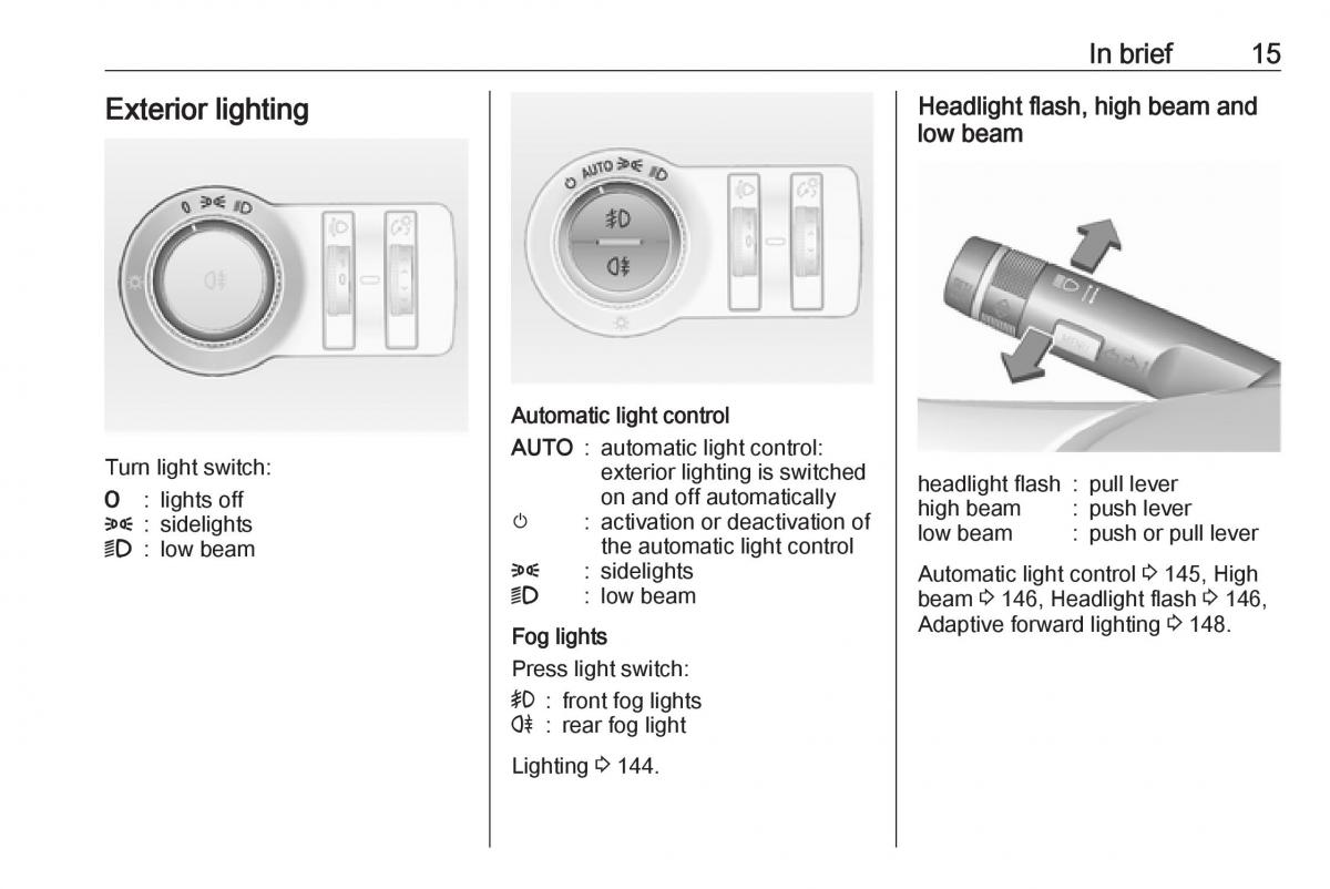 Opel Astra K V 5 owners manual / page 17