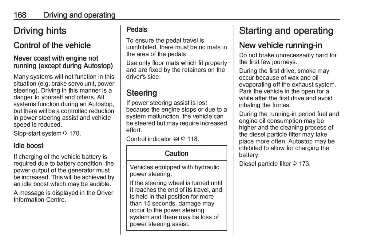 Opel Astra K V 5 owners manual / page 170