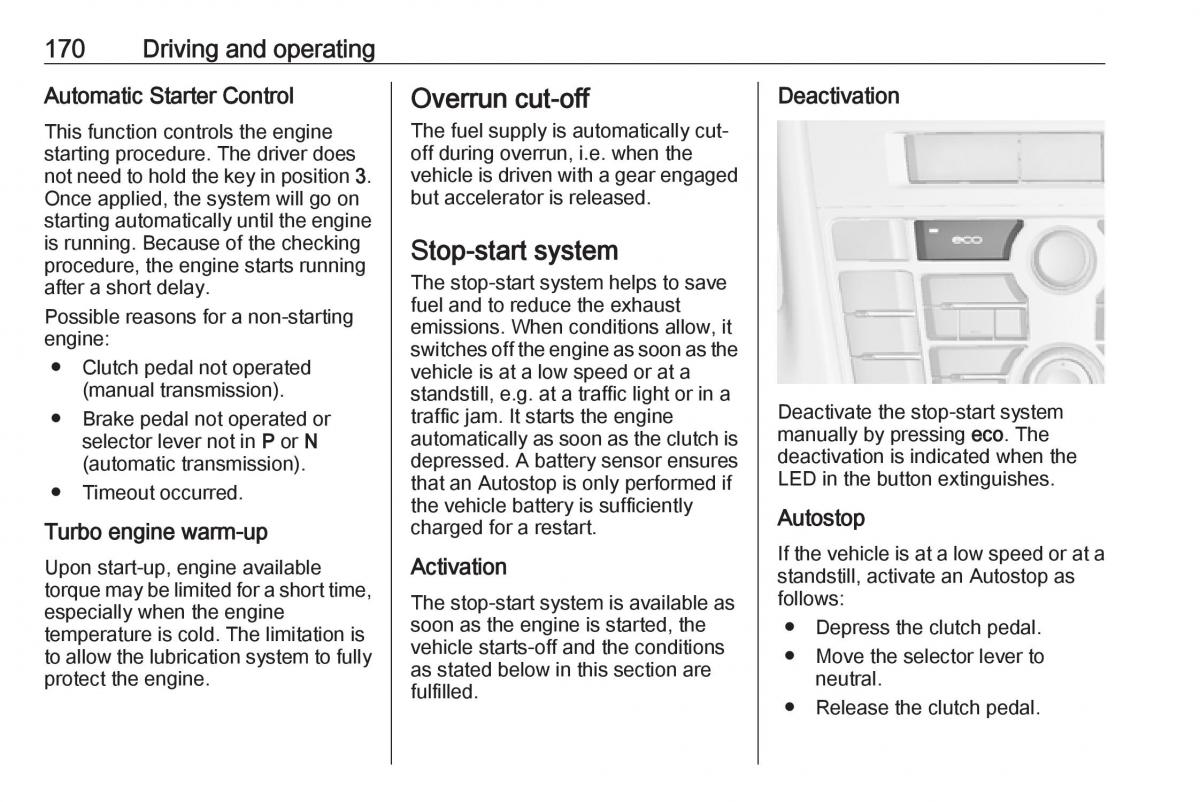 Opel Astra K V 5 owners manual / page 172