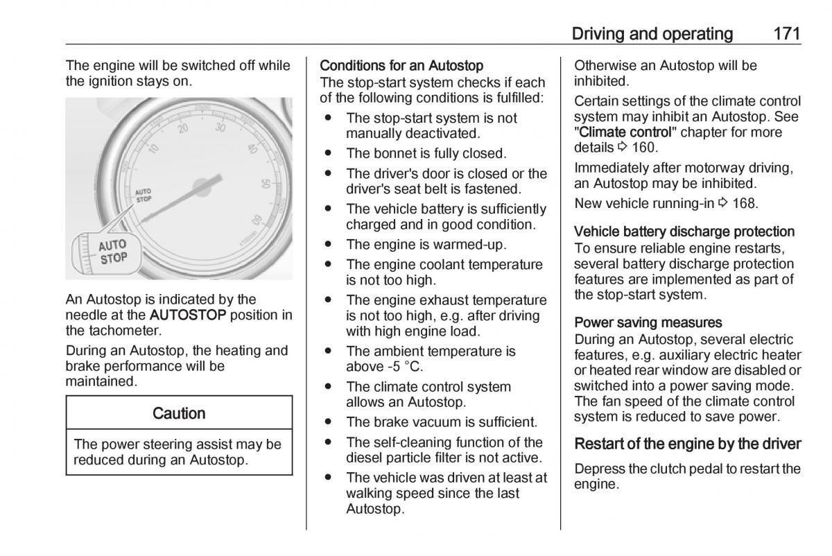 Opel Astra K V 5 owners manual / page 173