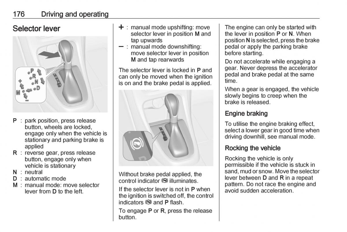 Opel Astra K V 5 owners manual / page 178