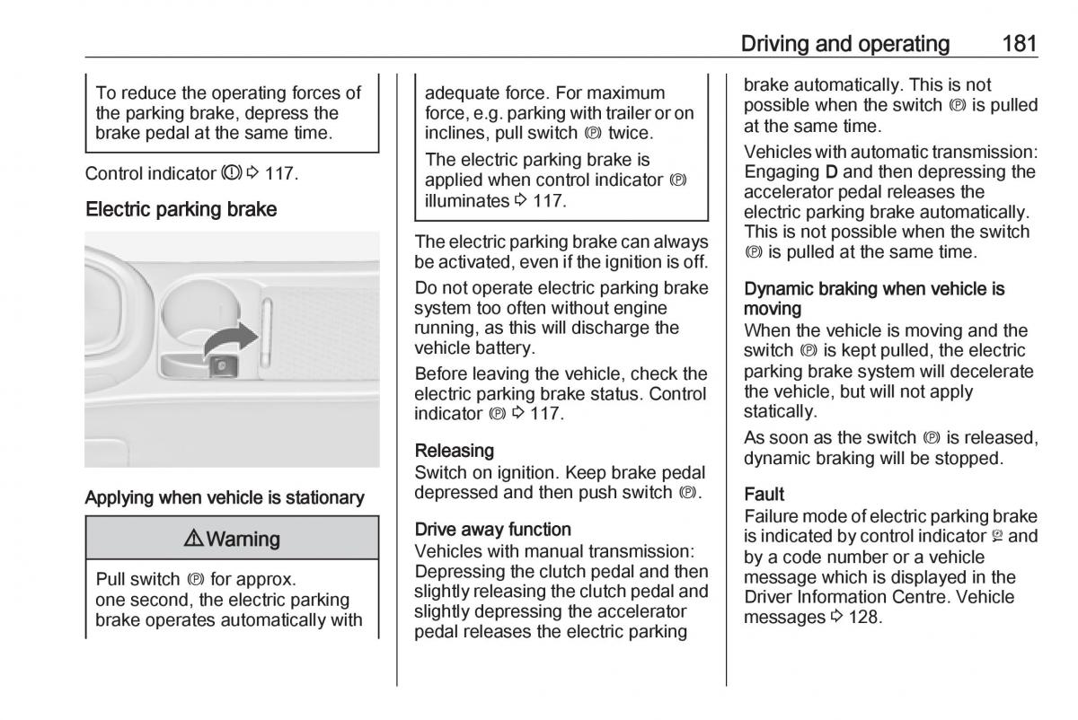 Opel Astra K V 5 owners manual / page 183