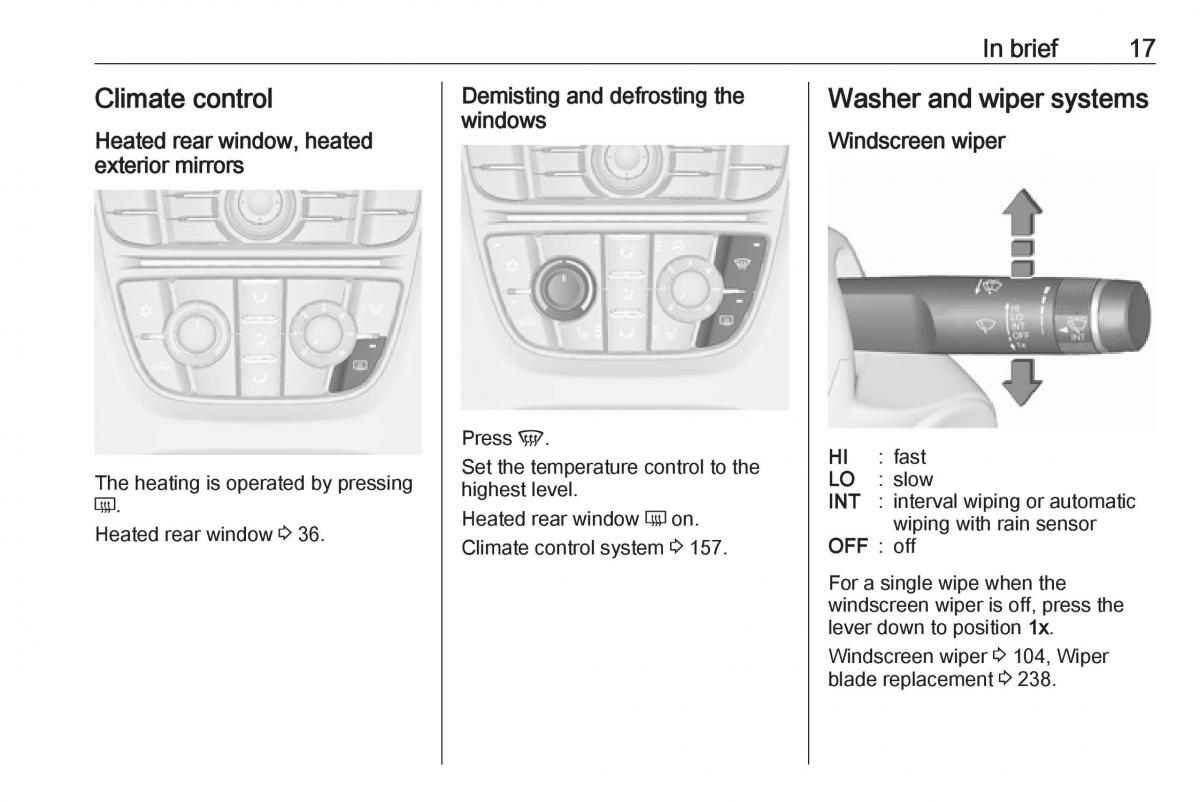 Opel Astra K V 5 owners manual / page 19