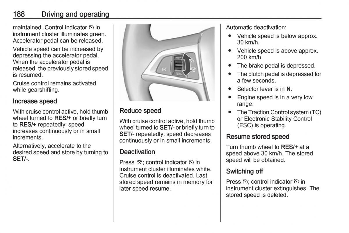 Opel Astra K V 5 owners manual / page 190