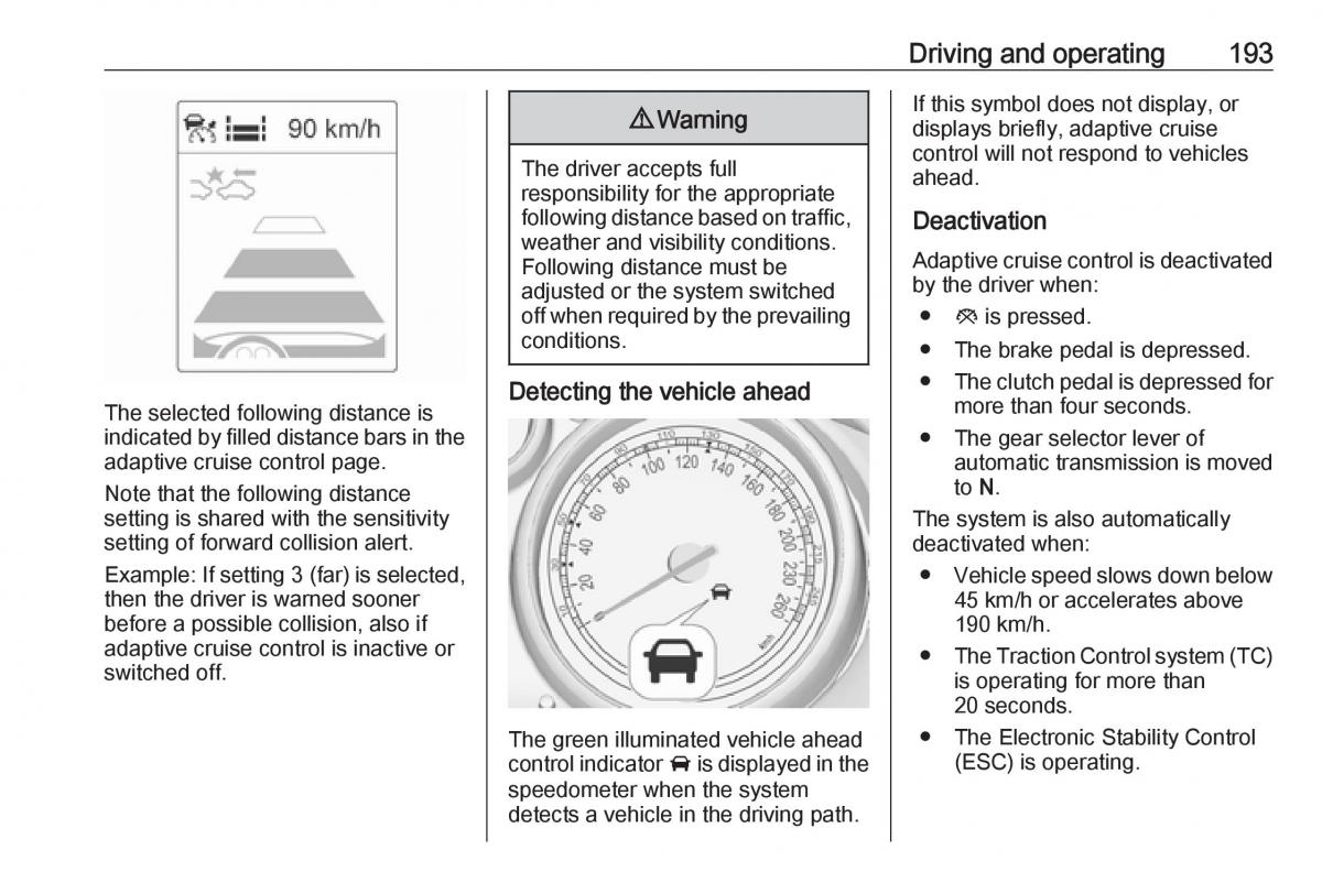 Opel Astra K V 5 owners manual / page 195