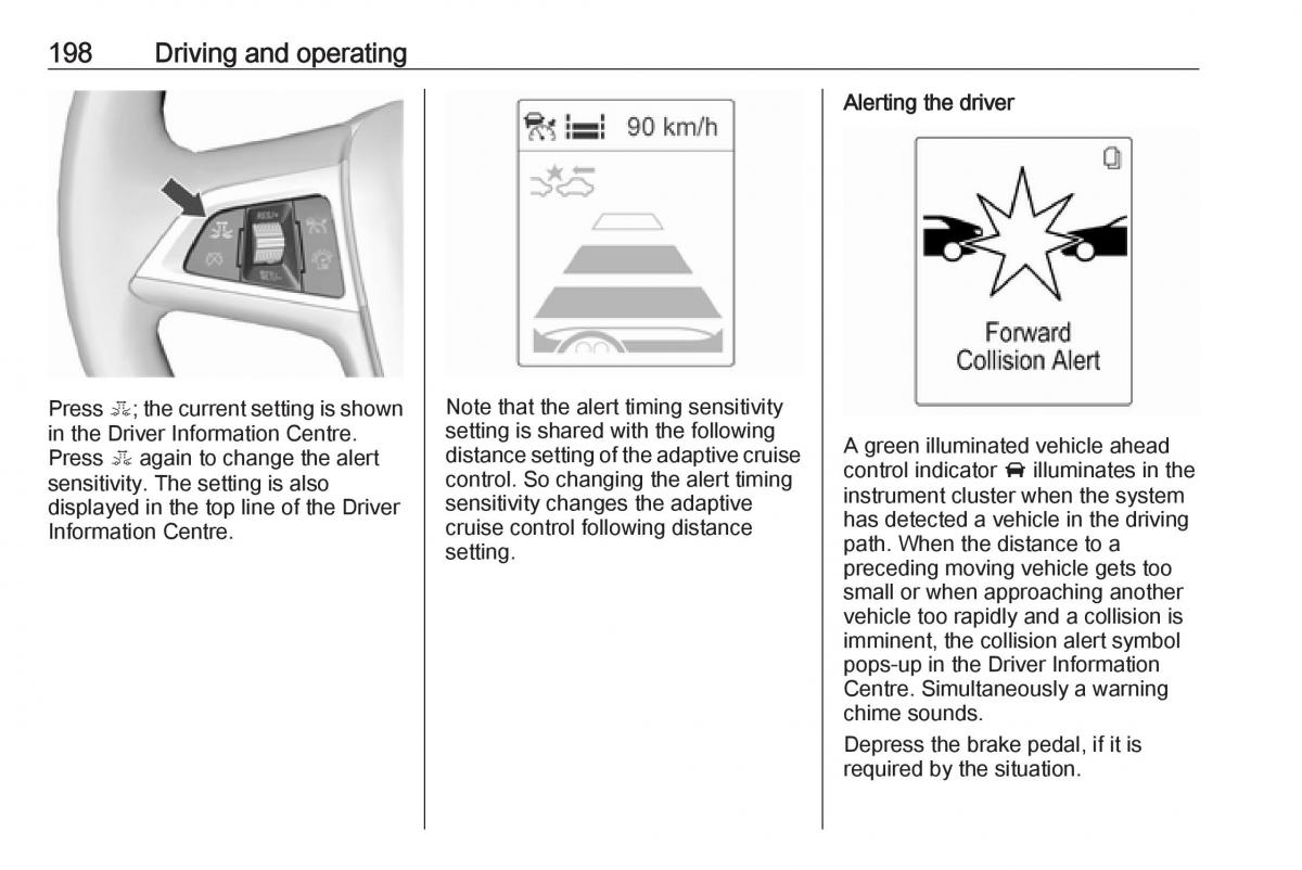 Opel Astra K V 5 owners manual / page 200