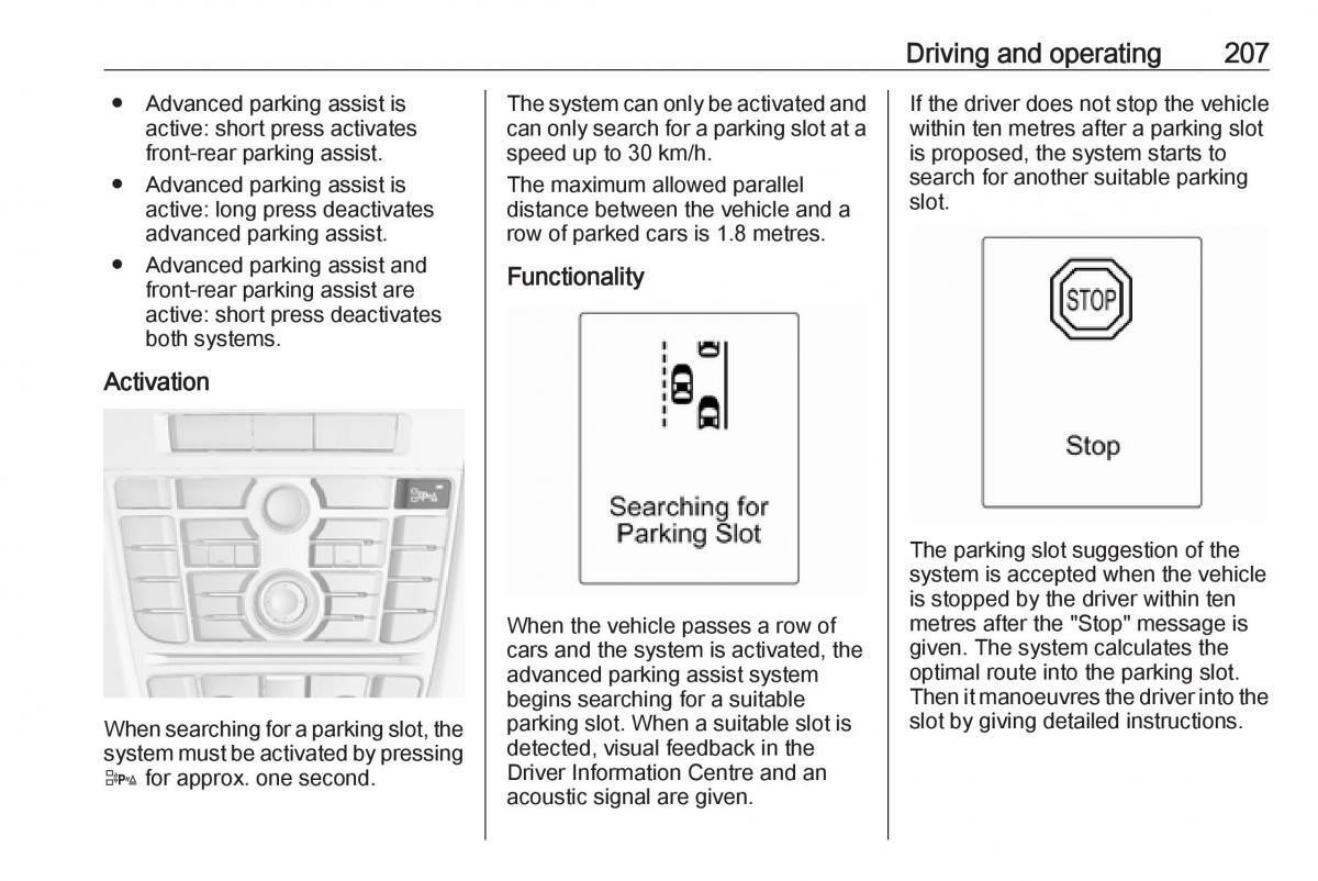 Opel Astra K V 5 owners manual / page 209