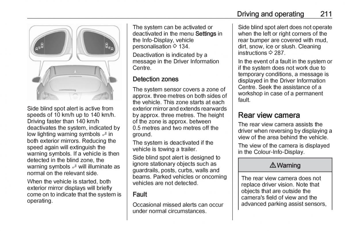 Opel Astra K V 5 owners manual / page 213