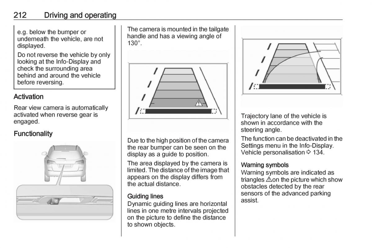 Opel Astra K V 5 owners manual / page 214