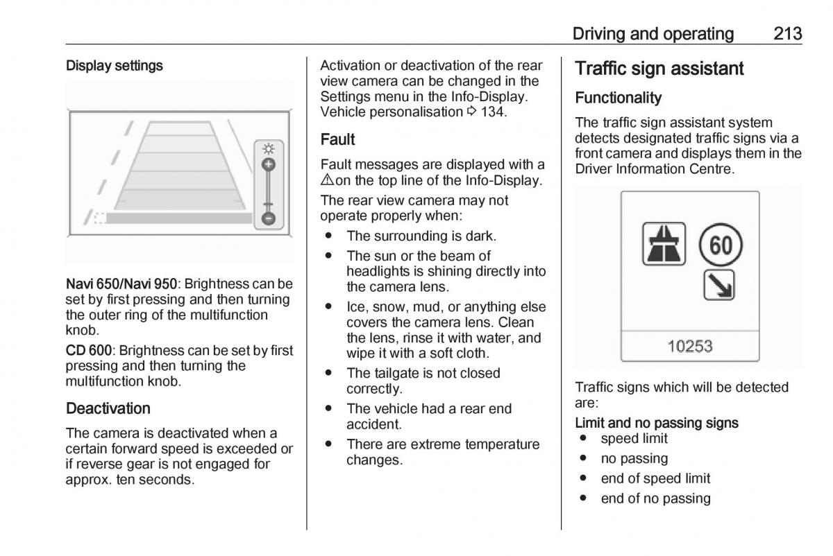 Opel Astra K V 5 owners manual / page 215