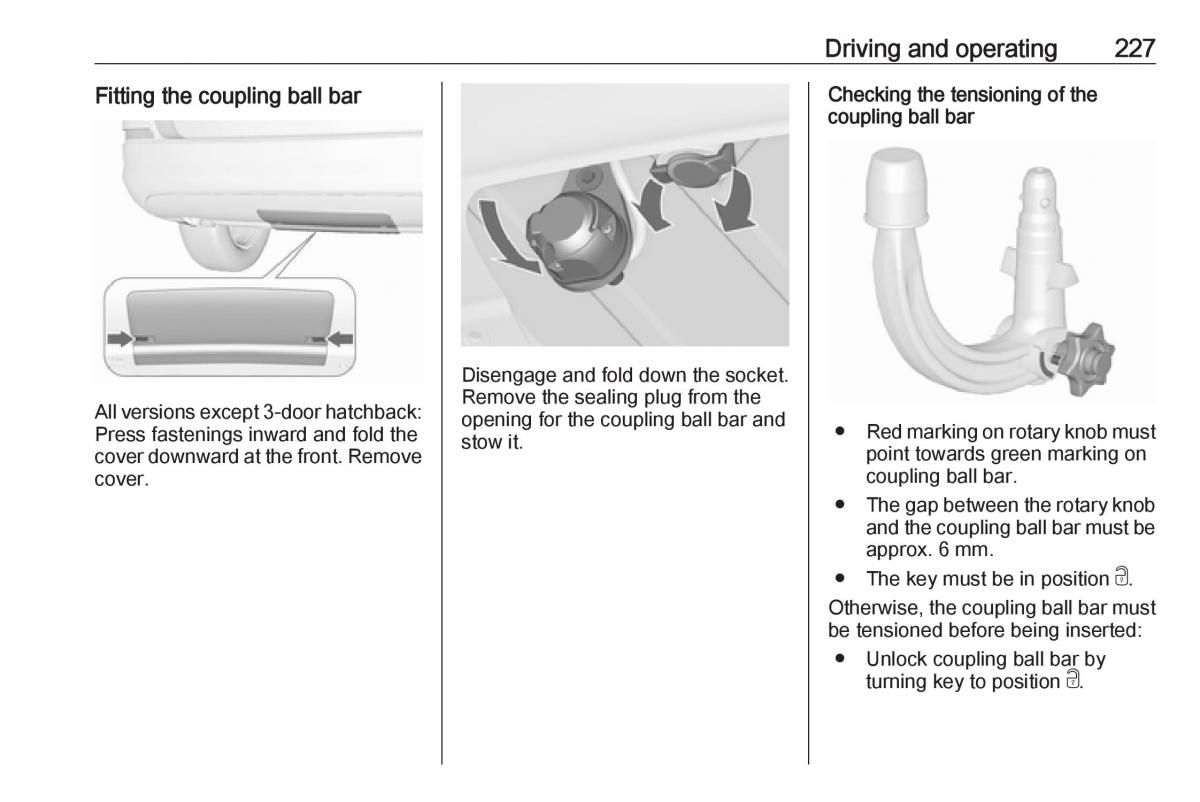 Opel Astra K V 5 owners manual / page 229