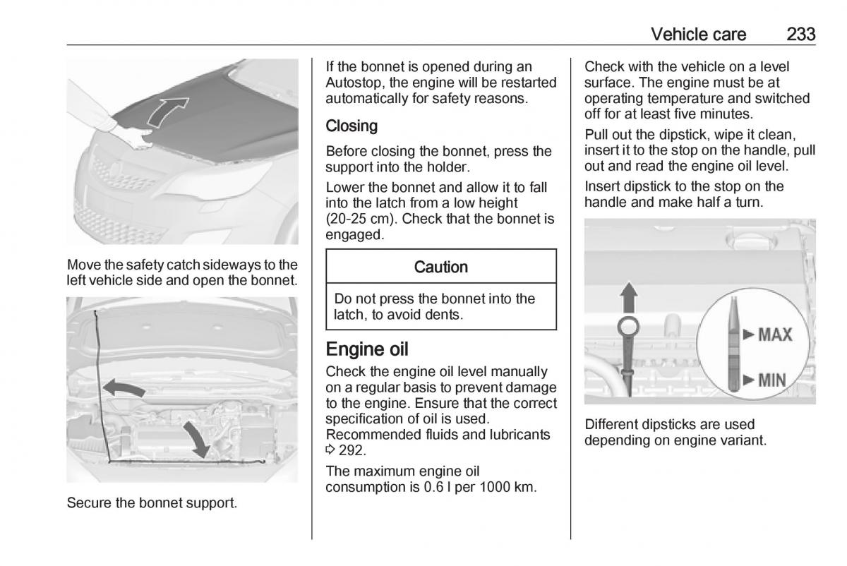 Opel Astra K V 5 owners manual / page 235