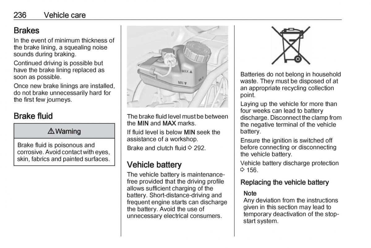 Opel Astra K V 5 owners manual / page 238