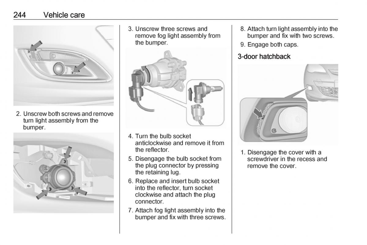 Opel Astra K V 5 owners manual / page 246