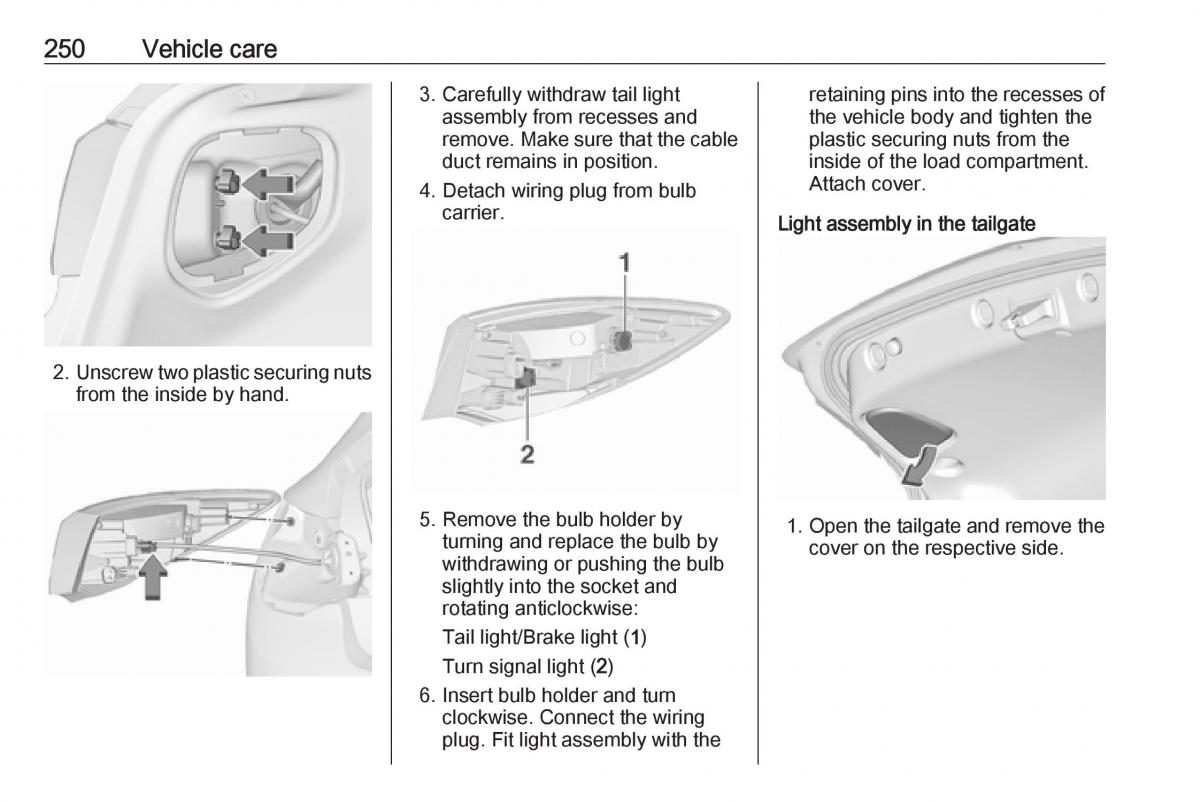 Opel Astra K V 5 owners manual / page 252