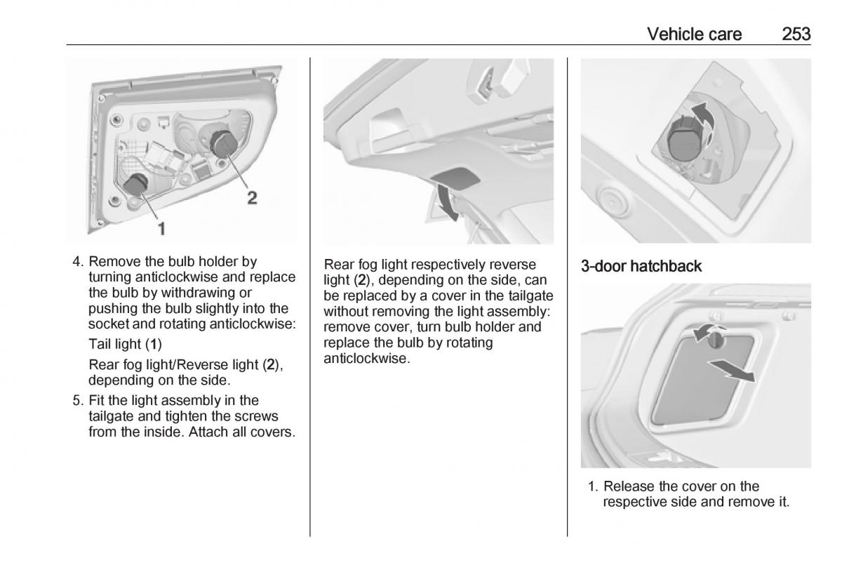 Opel Astra K V 5 owners manual / page 255