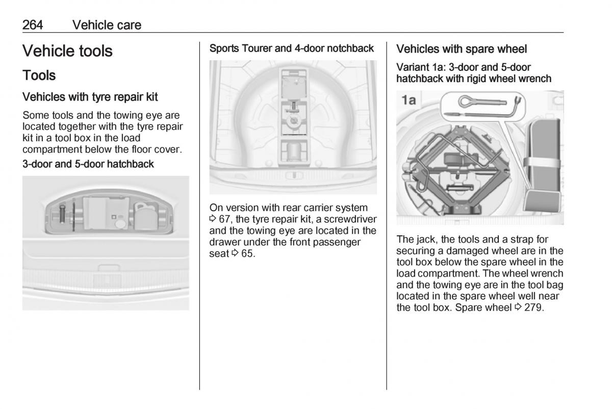 Opel Astra K V 5 owners manual / page 266