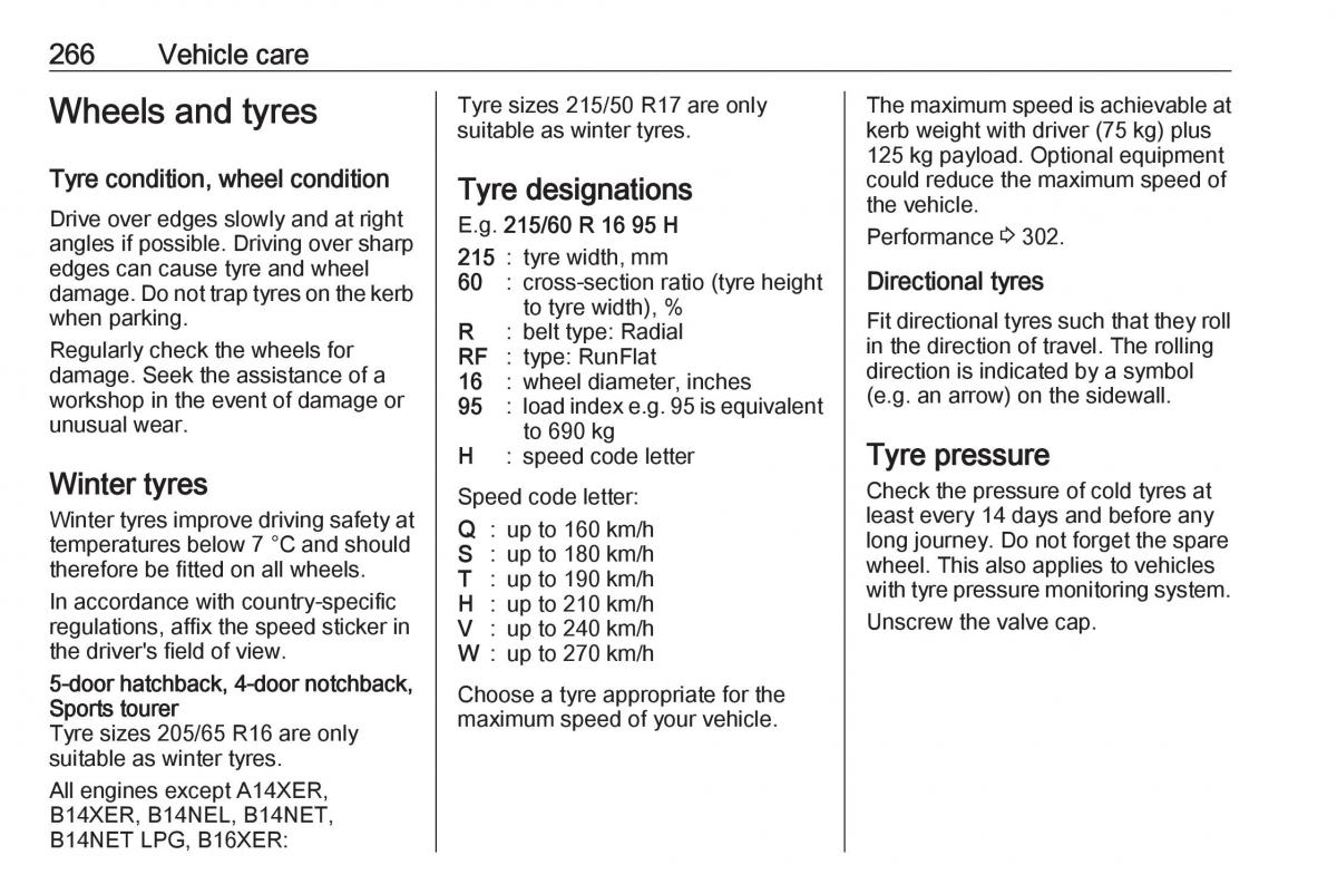 Opel Astra K V 5 owners manual / page 268