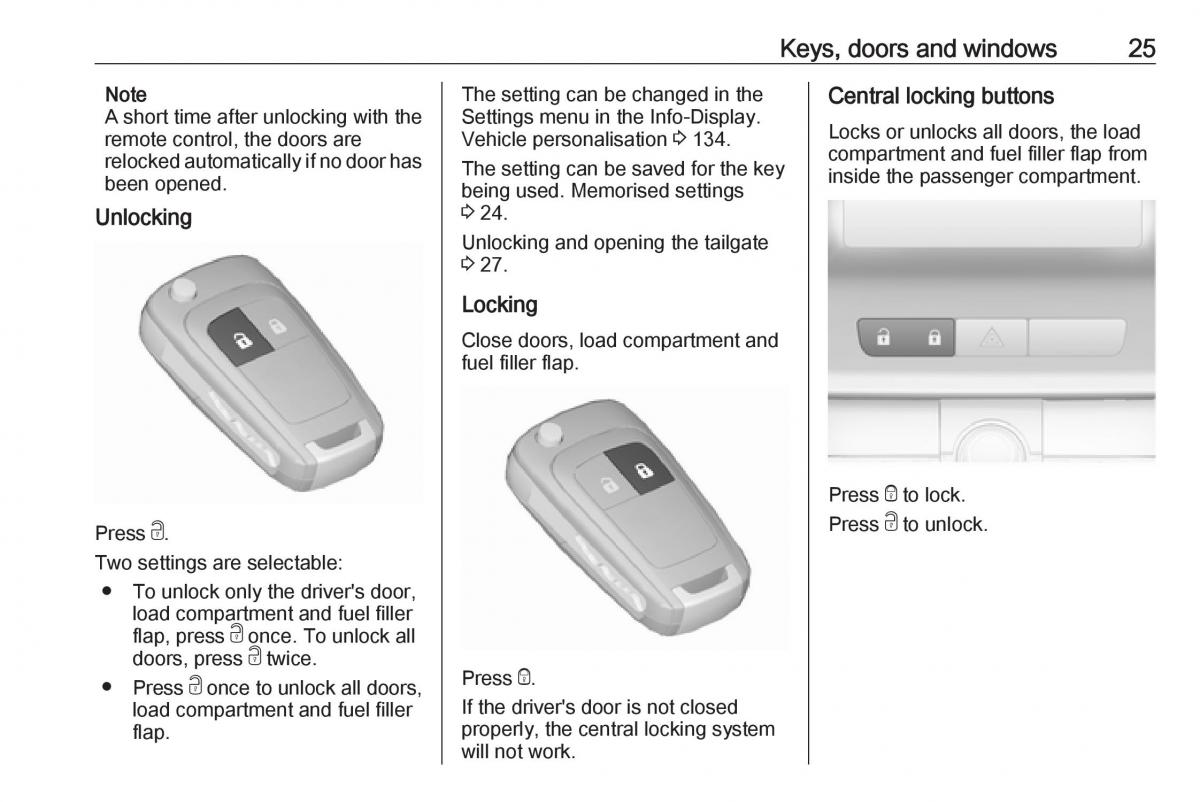 Opel Astra K V 5 owners manual / page 27