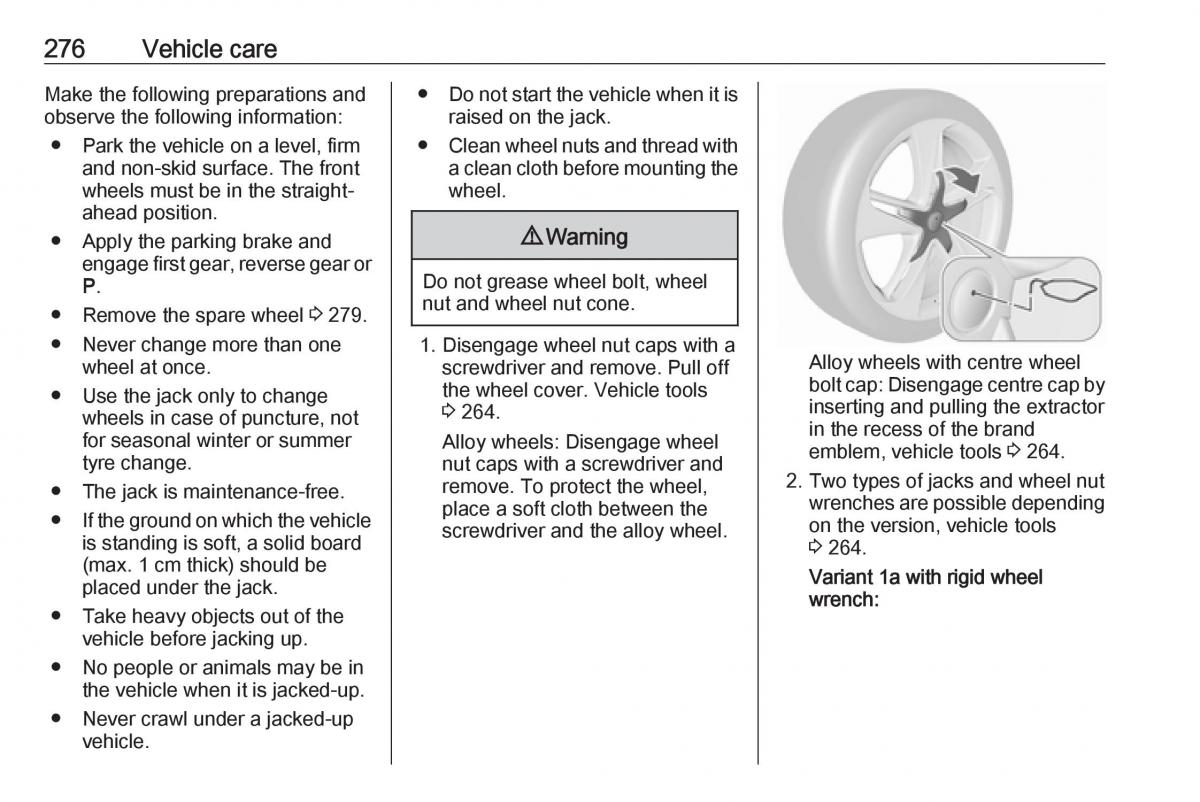 Opel Astra K V 5 owners manual / page 278