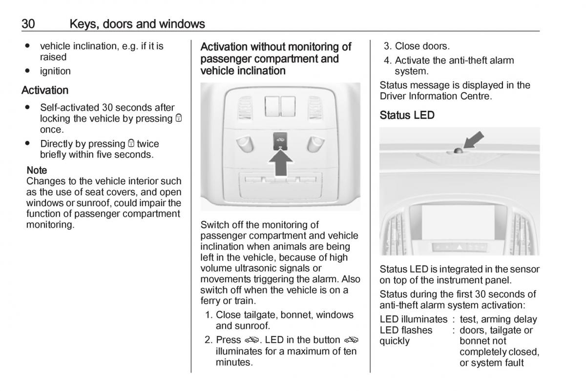 Opel Astra K V 5 owners manual / page 32