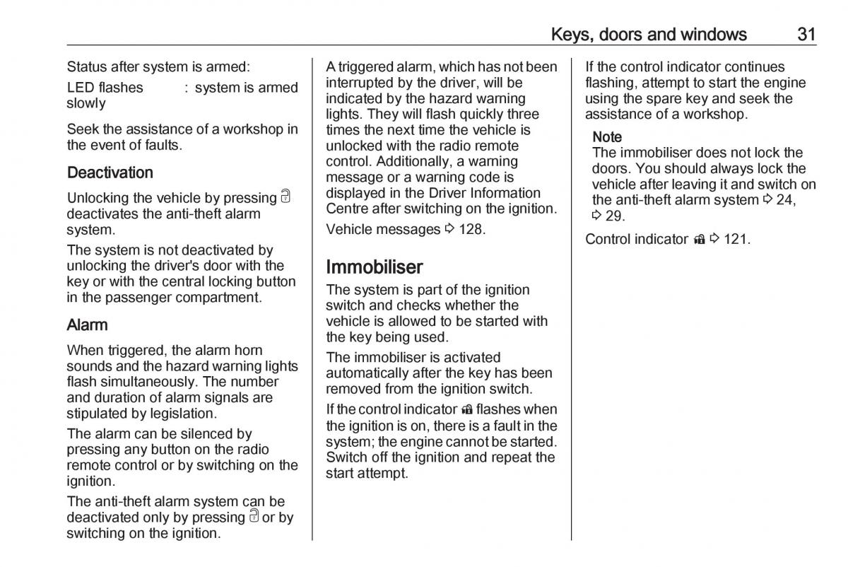 Opel Astra K V 5 owners manual / page 33