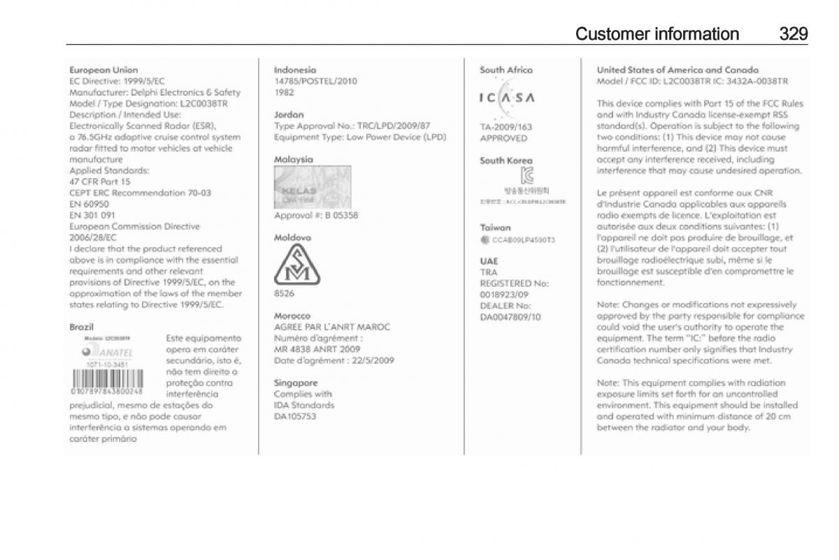 Opel Astra K V 5 owners manual / page 331