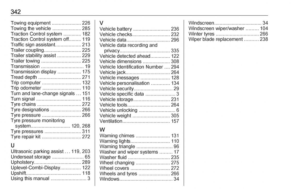 Opel Astra K V 5 owners manual / page 344