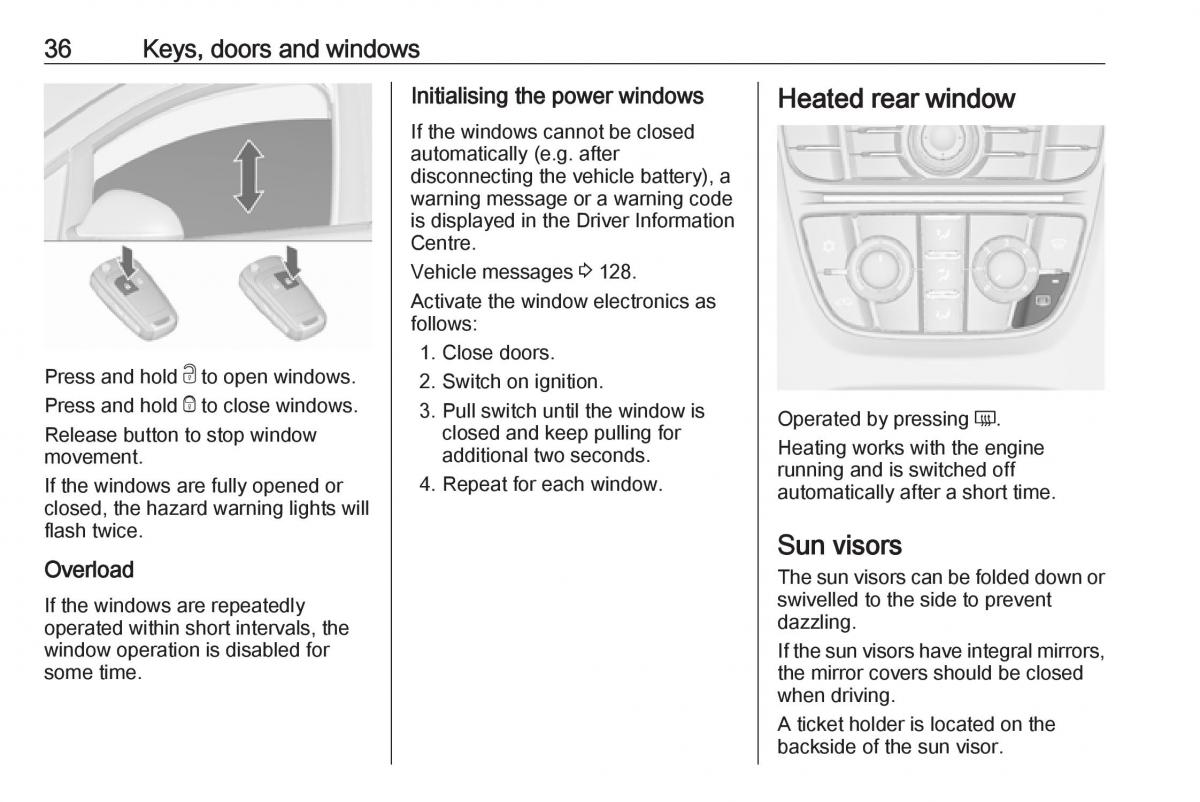 Opel Astra K V 5 owners manual / page 38