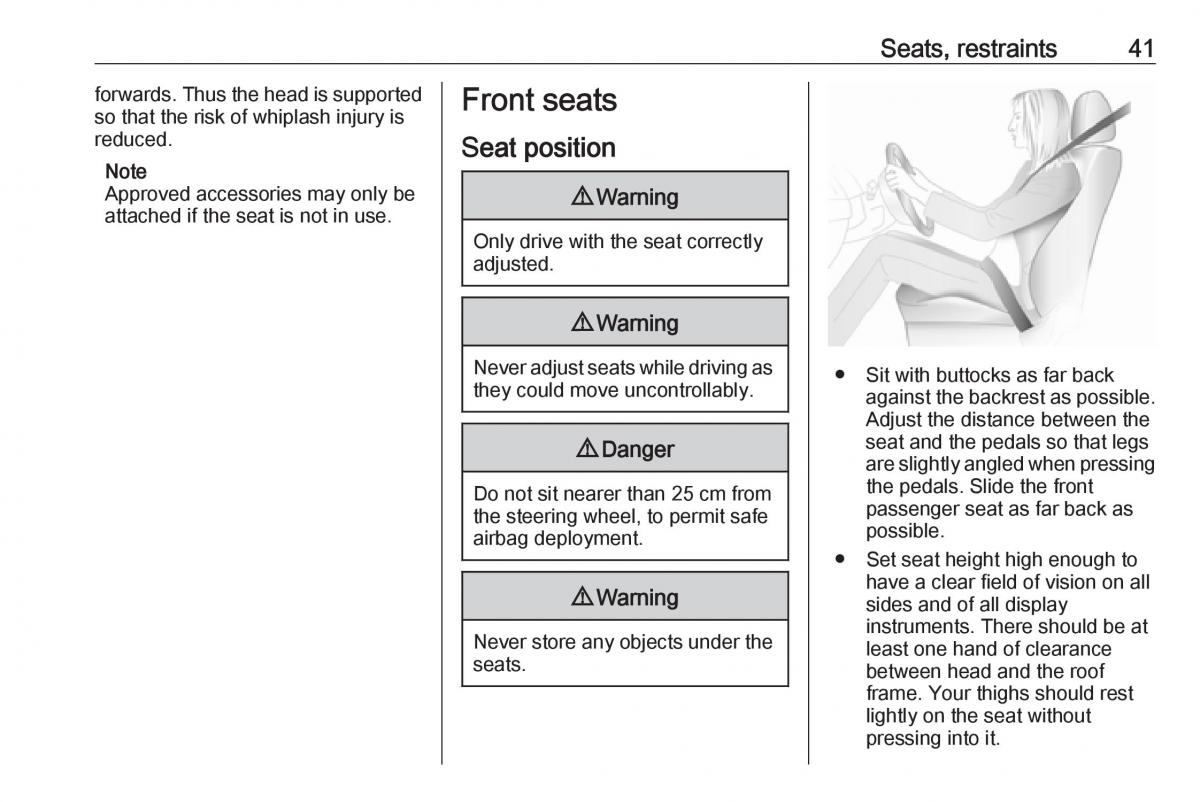 Opel Astra K V 5 owners manual / page 43