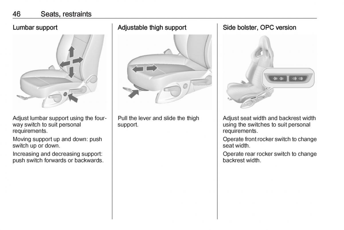 Opel Astra K V 5 owners manual / page 48