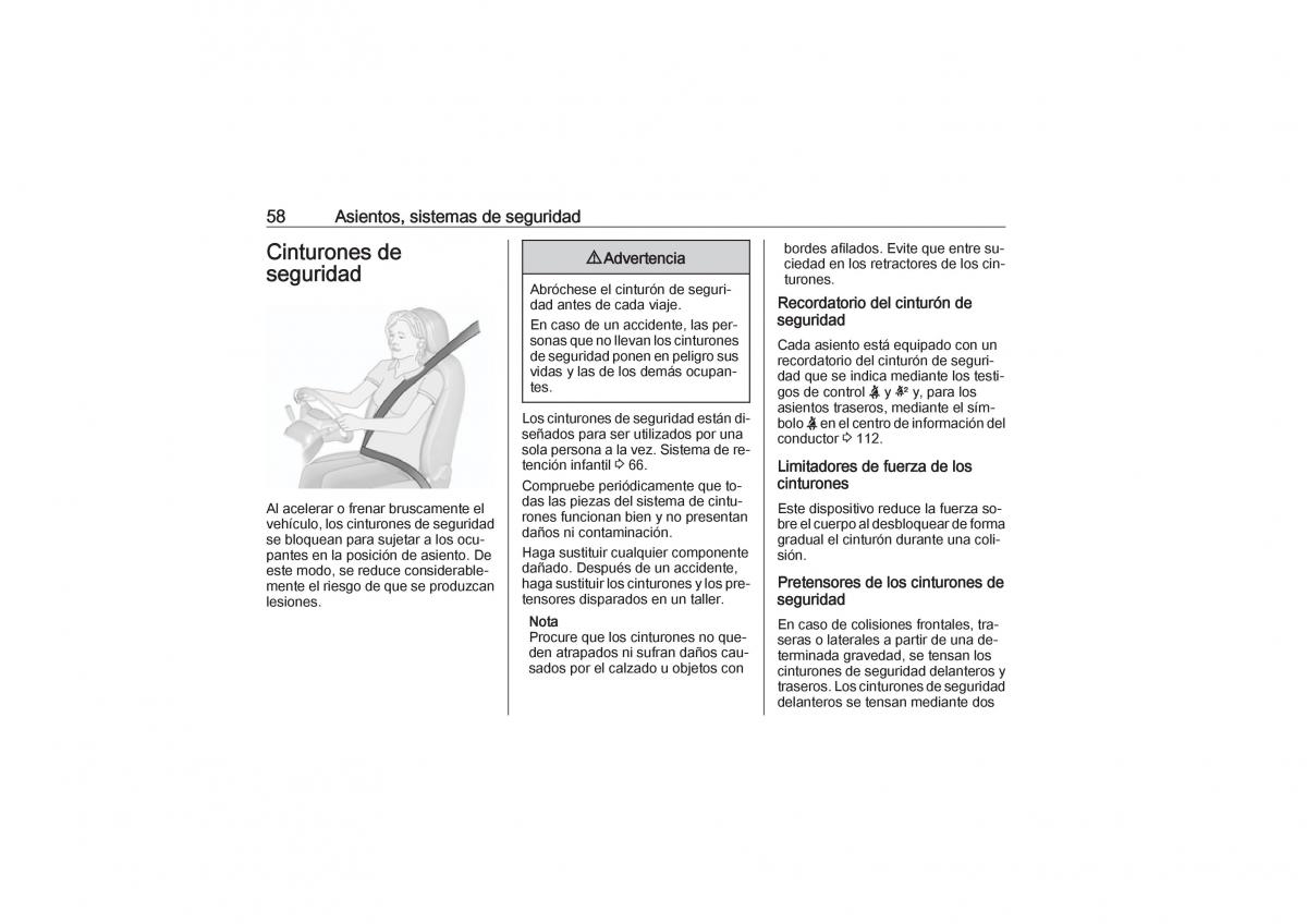 Opel Astra K V 5 manual del propietario / page 60