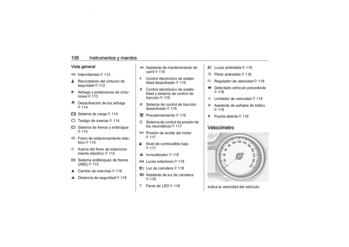 Opel Astra K V 5 manual del propietario / page 110