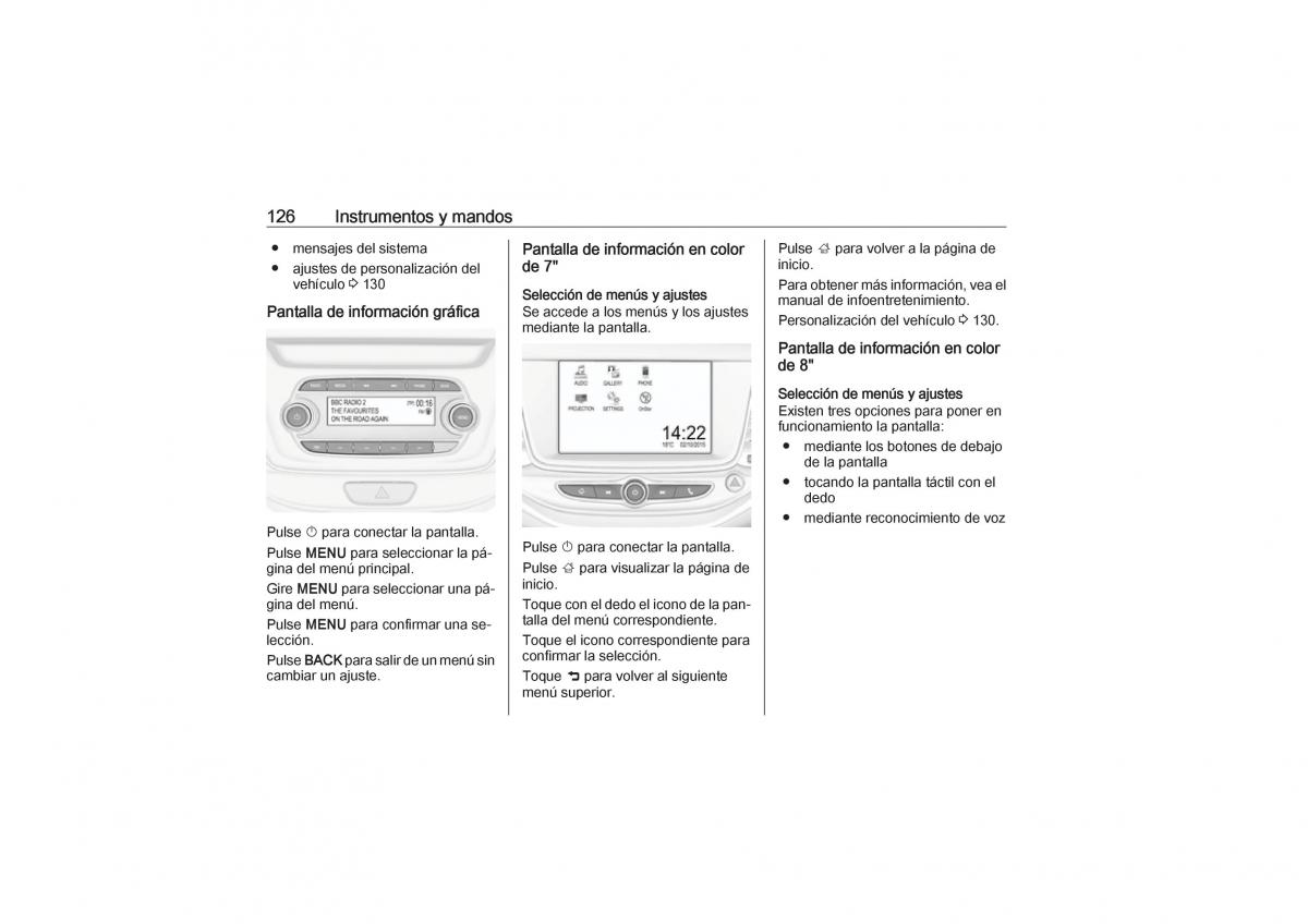 Opel Astra K V 5 manual del propietario / page 128